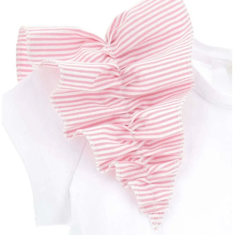 Baby Girls White Frill Top & Skirt Set