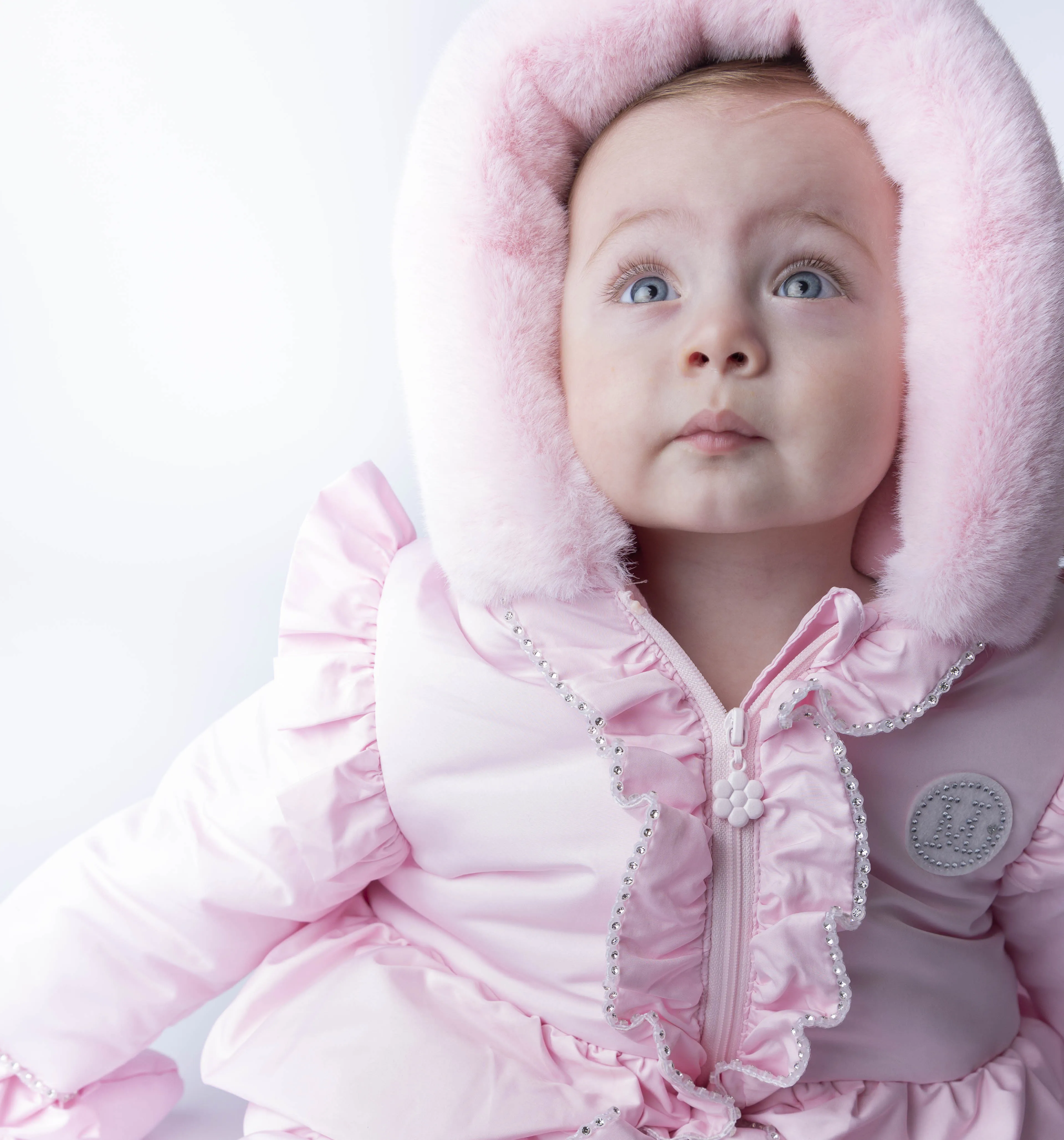 Baby Pink Puff Ball Snowsuit