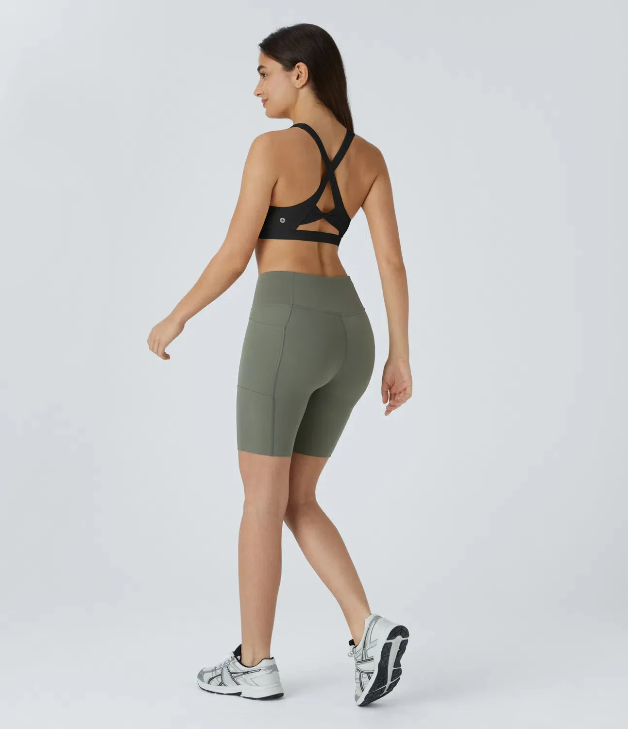 Backless Crisscross Twisted Yoga Sports Bra | Low Support, UPF 50 