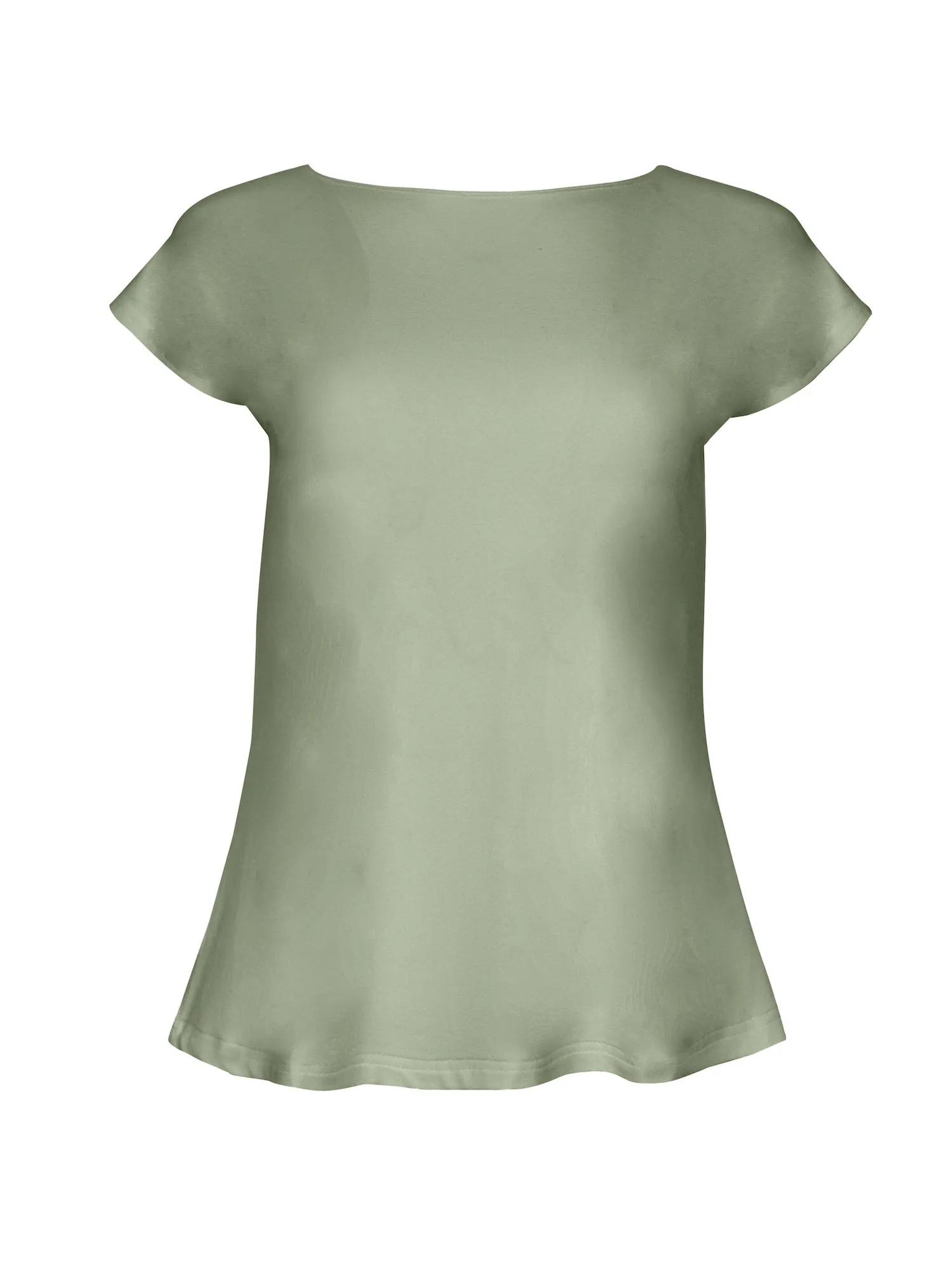 Bamboo Boat Neck T Shirt - Eucalyptus