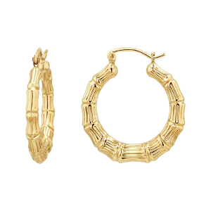 Bamboo Hoop Earrings