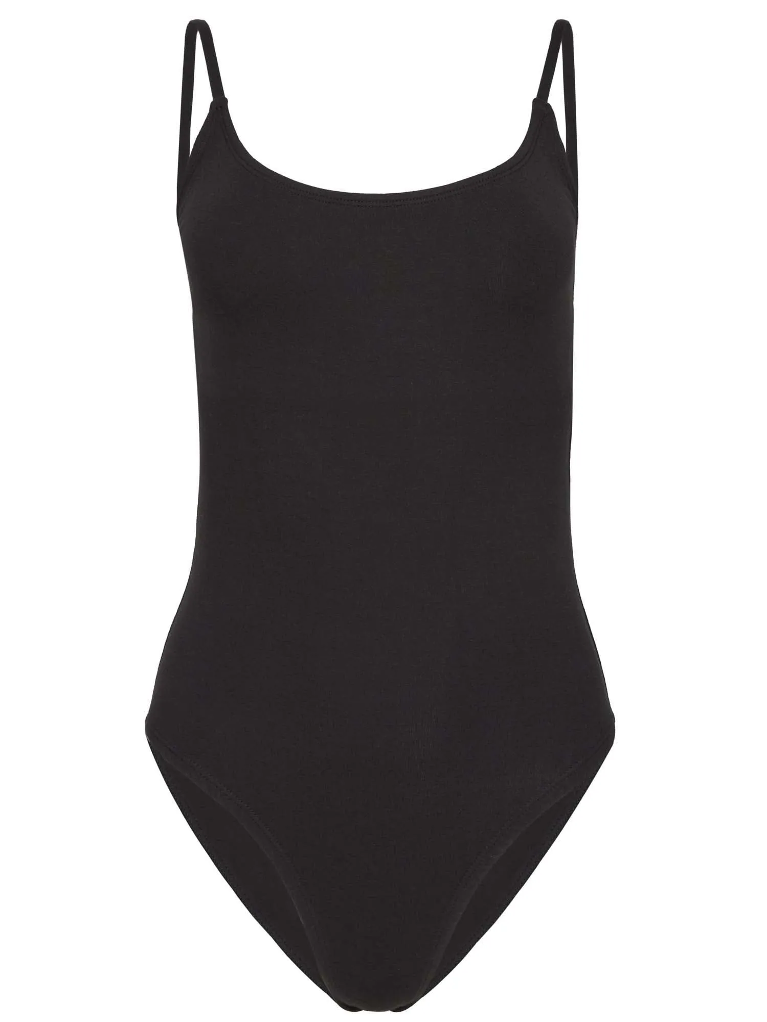 Bamboo Strappy Bodysuit - Black