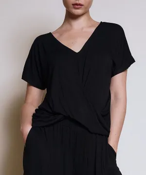 BAMBOO twist front dolman tee
