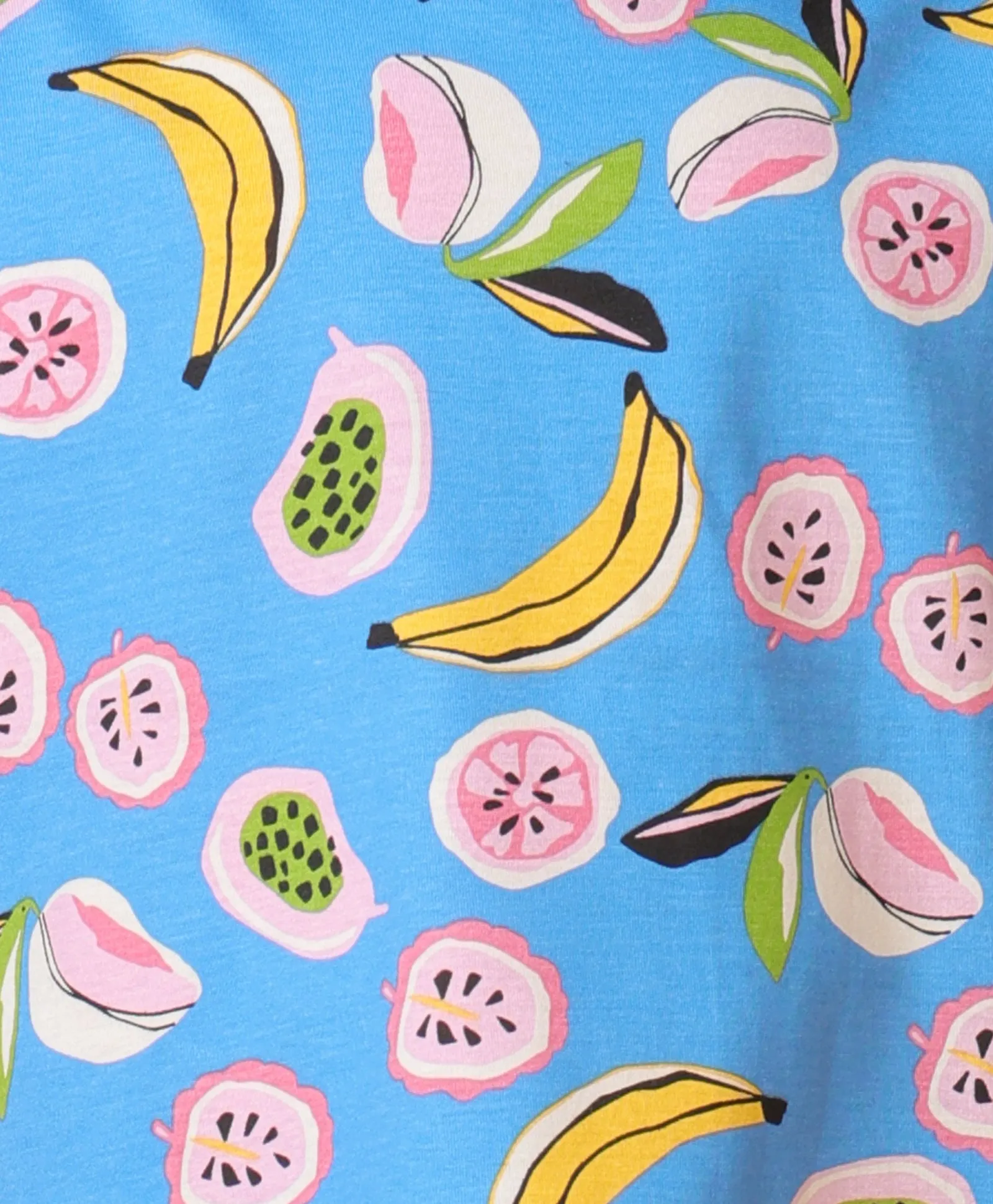 BANANA BERRY SUMMER BLACK SKIRT SET - BLUE/BLACK