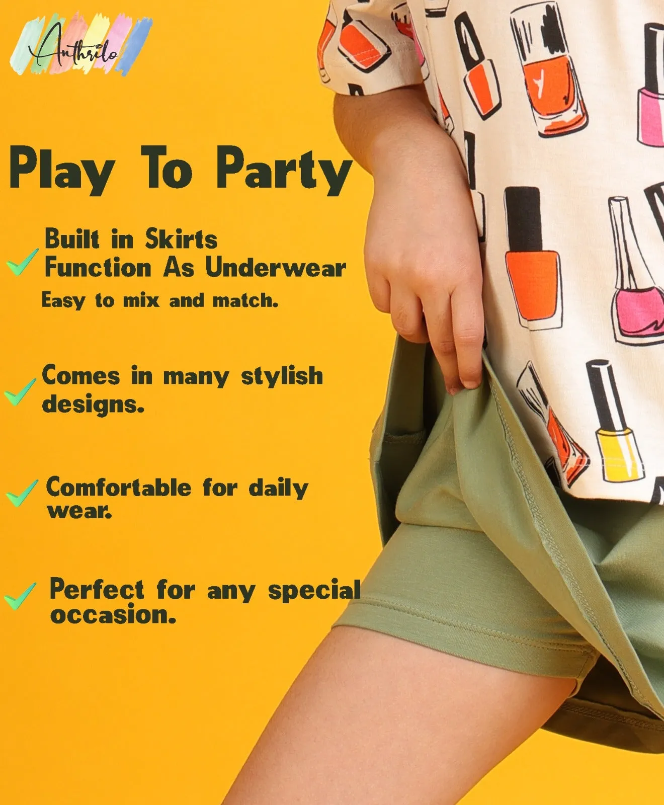 BANANA BERRY SUMMER BLACK SKIRT SET - BLUE/BLACK