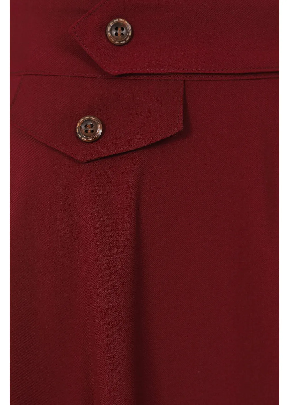 Banned Book Club 50's Swing Skirt Burgundy