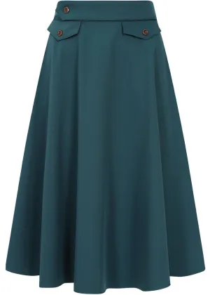 Banned Book Club 50's Swing Skirt Teal