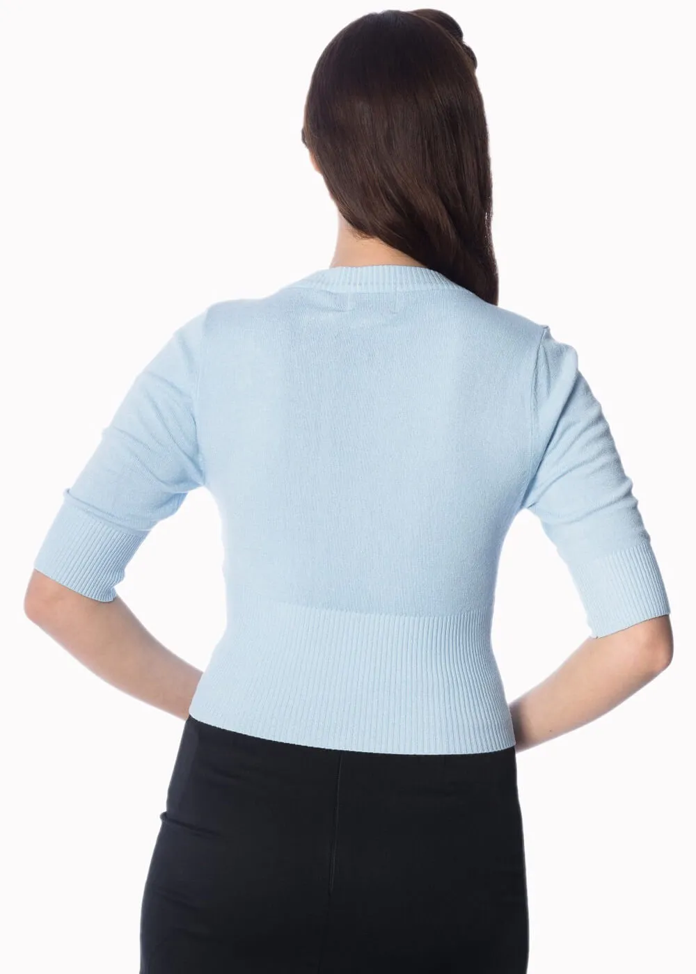 Banned Overload 50's Cardigan Baby Blue