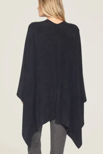 Barefoot Dreams CozyChic Heathered Weekend Wrap - Black