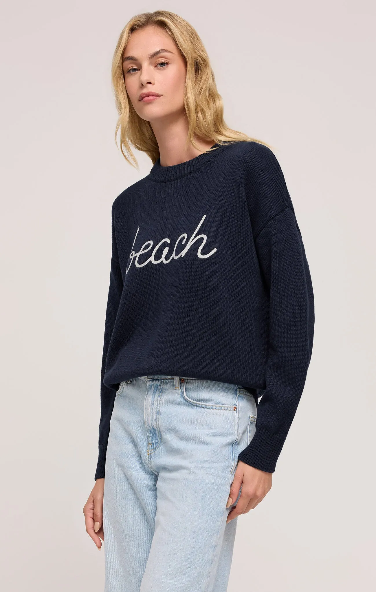 Beach Boyfriend Sweater in Eclipse