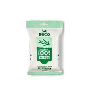 Beco Bamboo Travel Wipes, Unscented, 20 Pack
