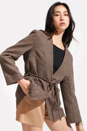 Belted Tweed Blazer