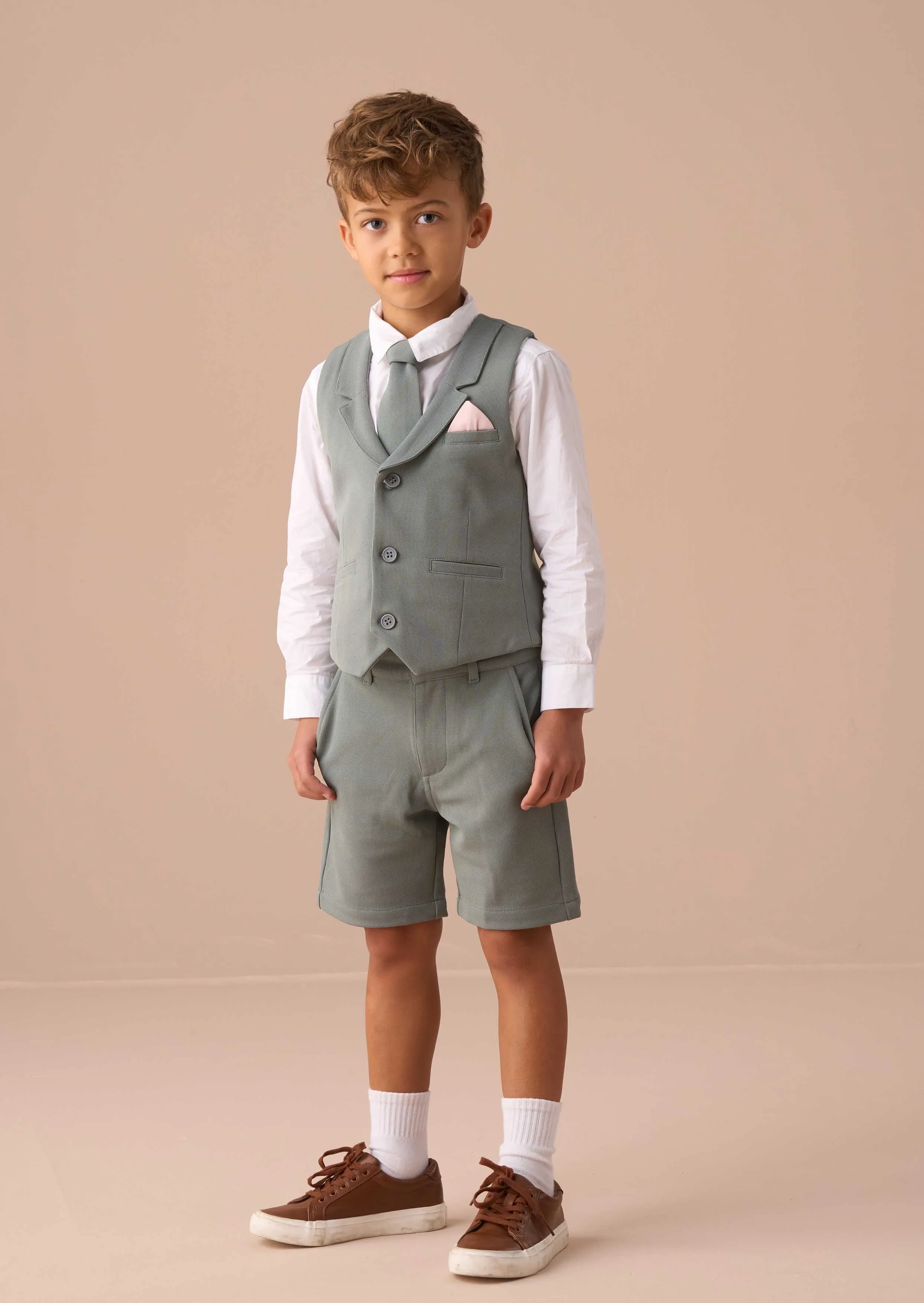 Benjamin Green Smart Textured Waistcoat Set