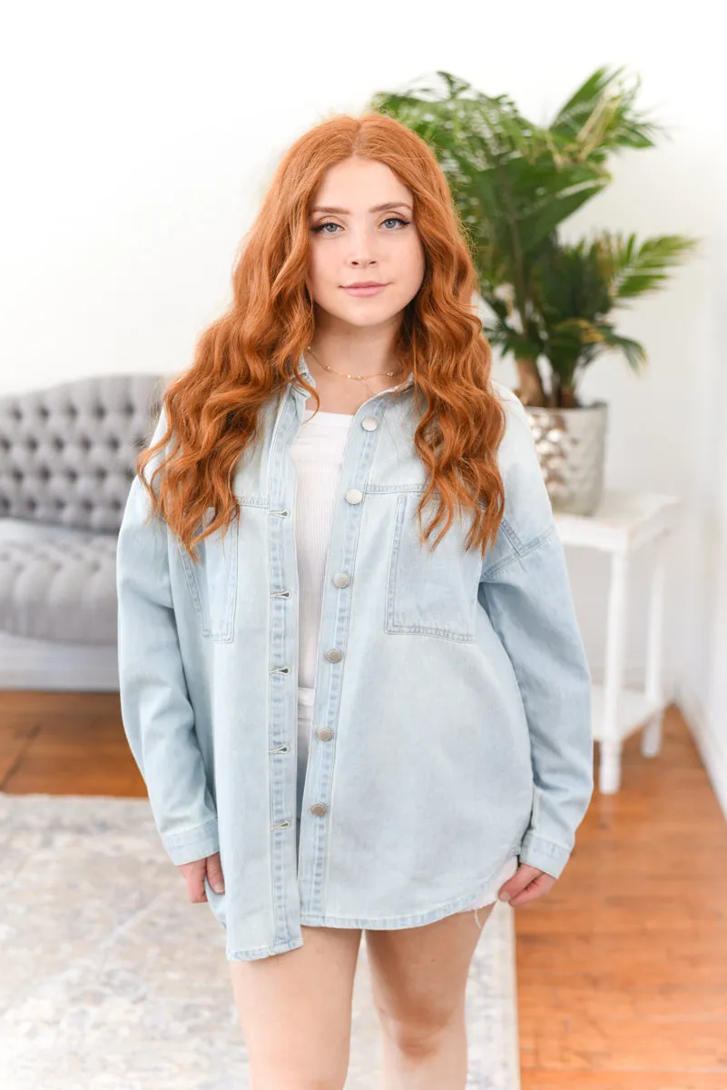 Bennie Oversized Denim Risen Shacket