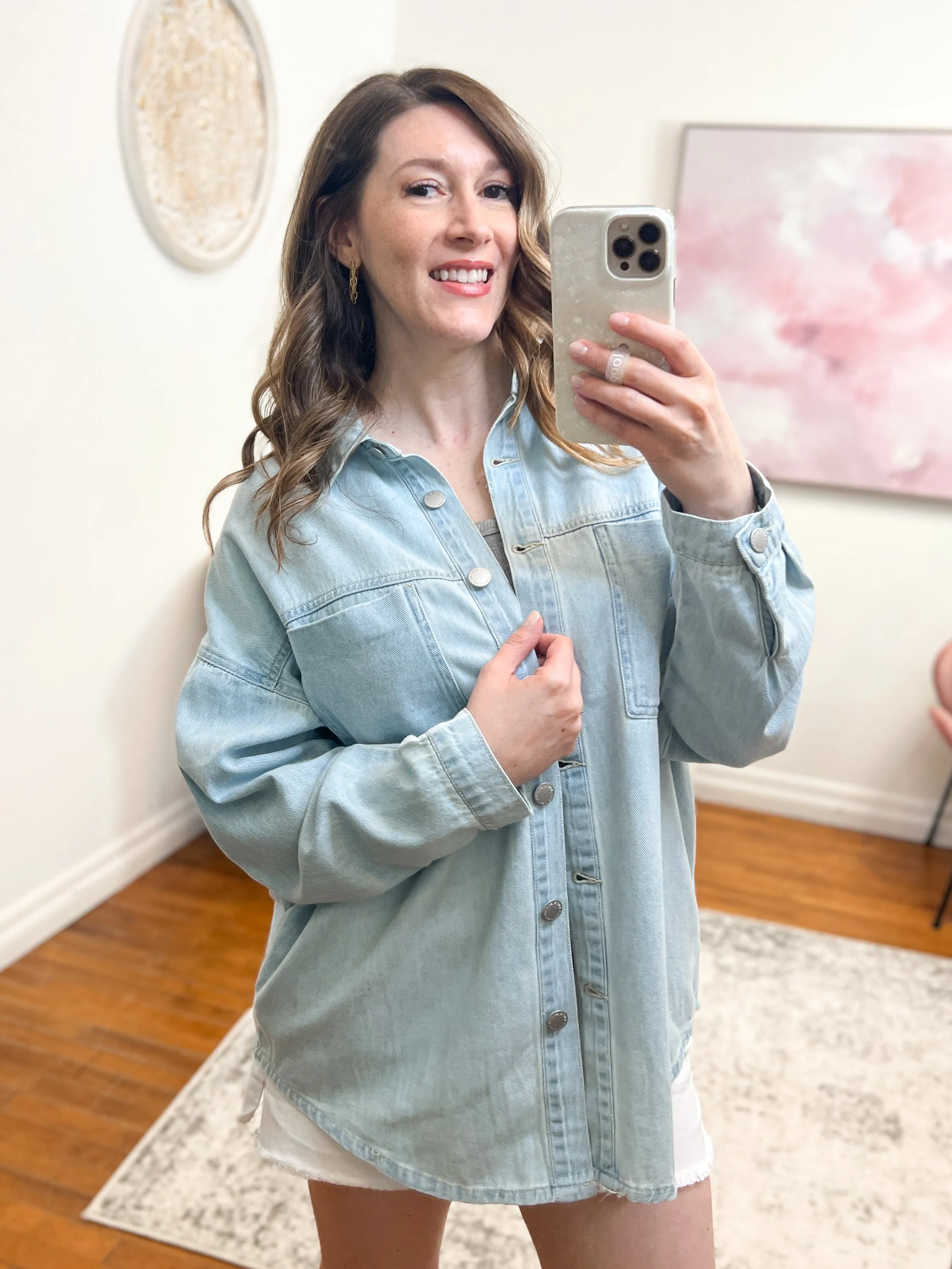 Bennie Oversized Denim Risen Shacket