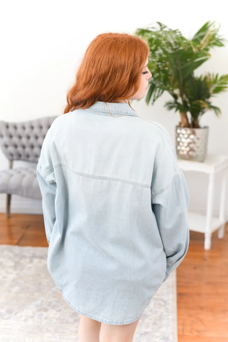 Bennie Oversized Denim Risen Shacket