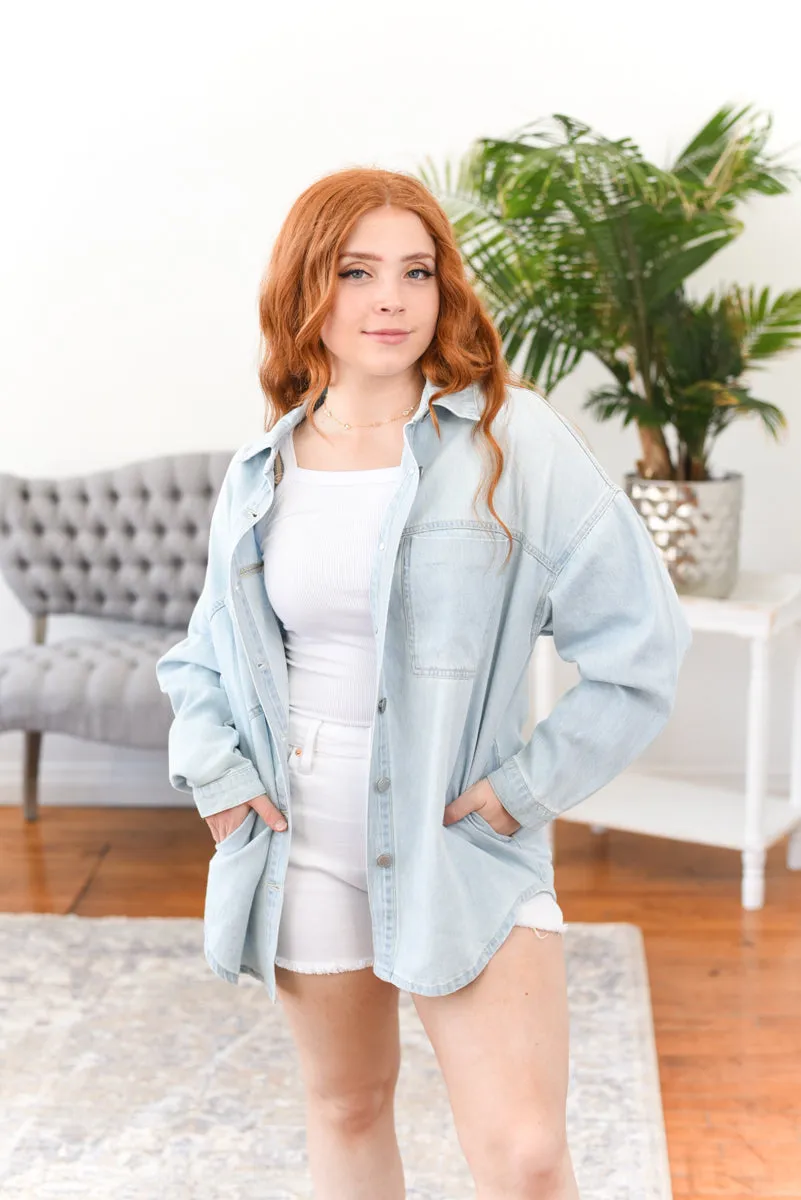 Bennie Oversized Denim Risen Shacket