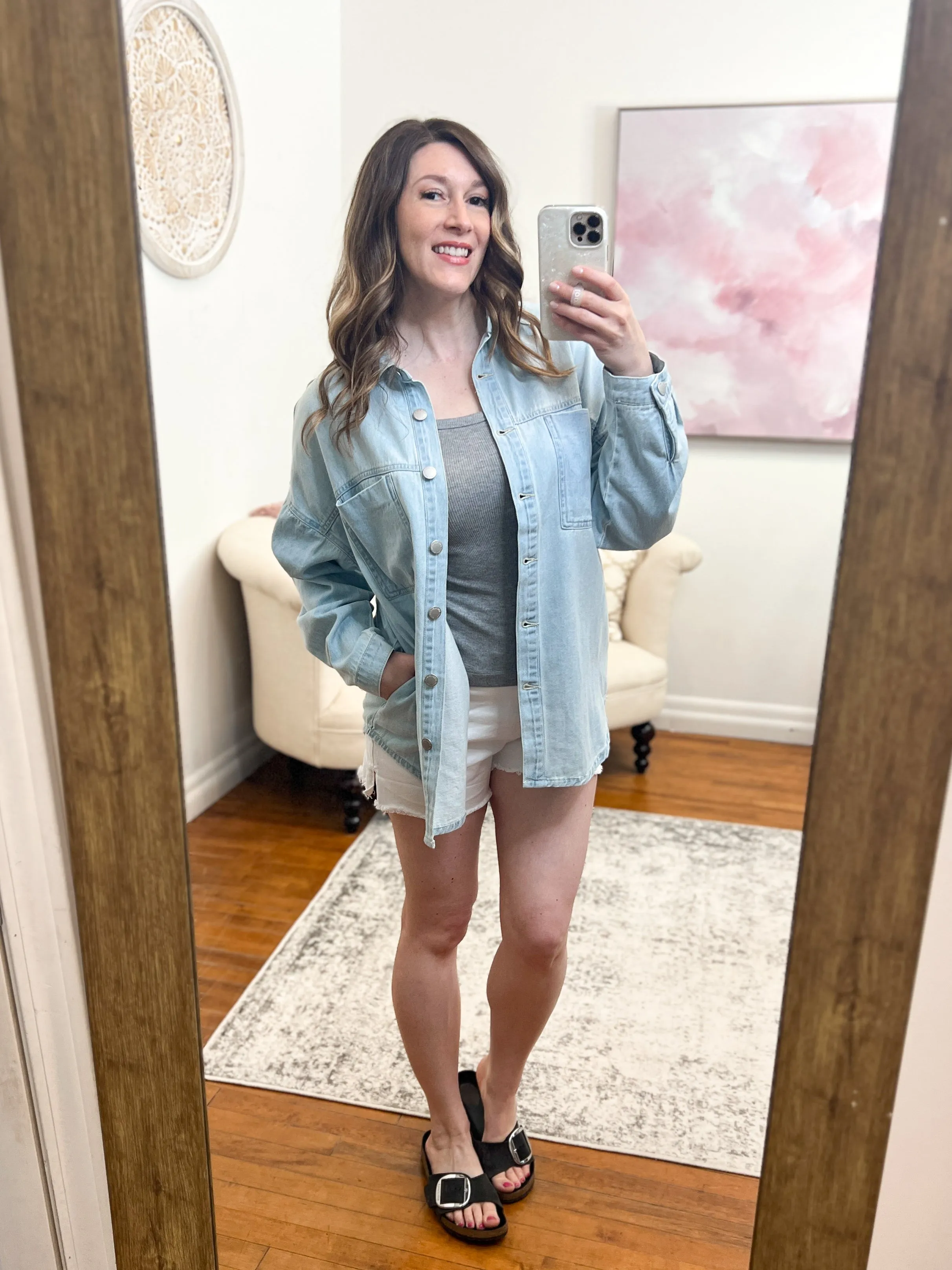 Bennie Oversized Denim Risen Shacket