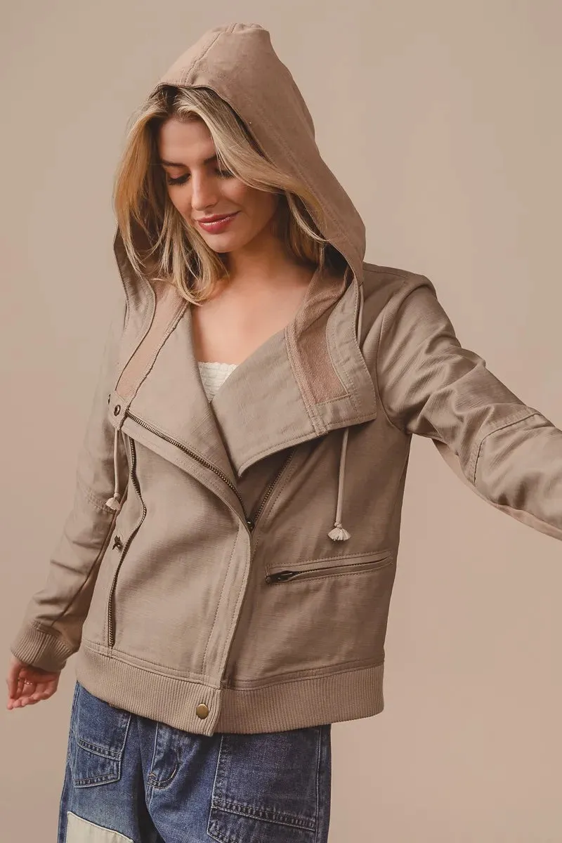 BiBi Textured Woven Rider Jacket