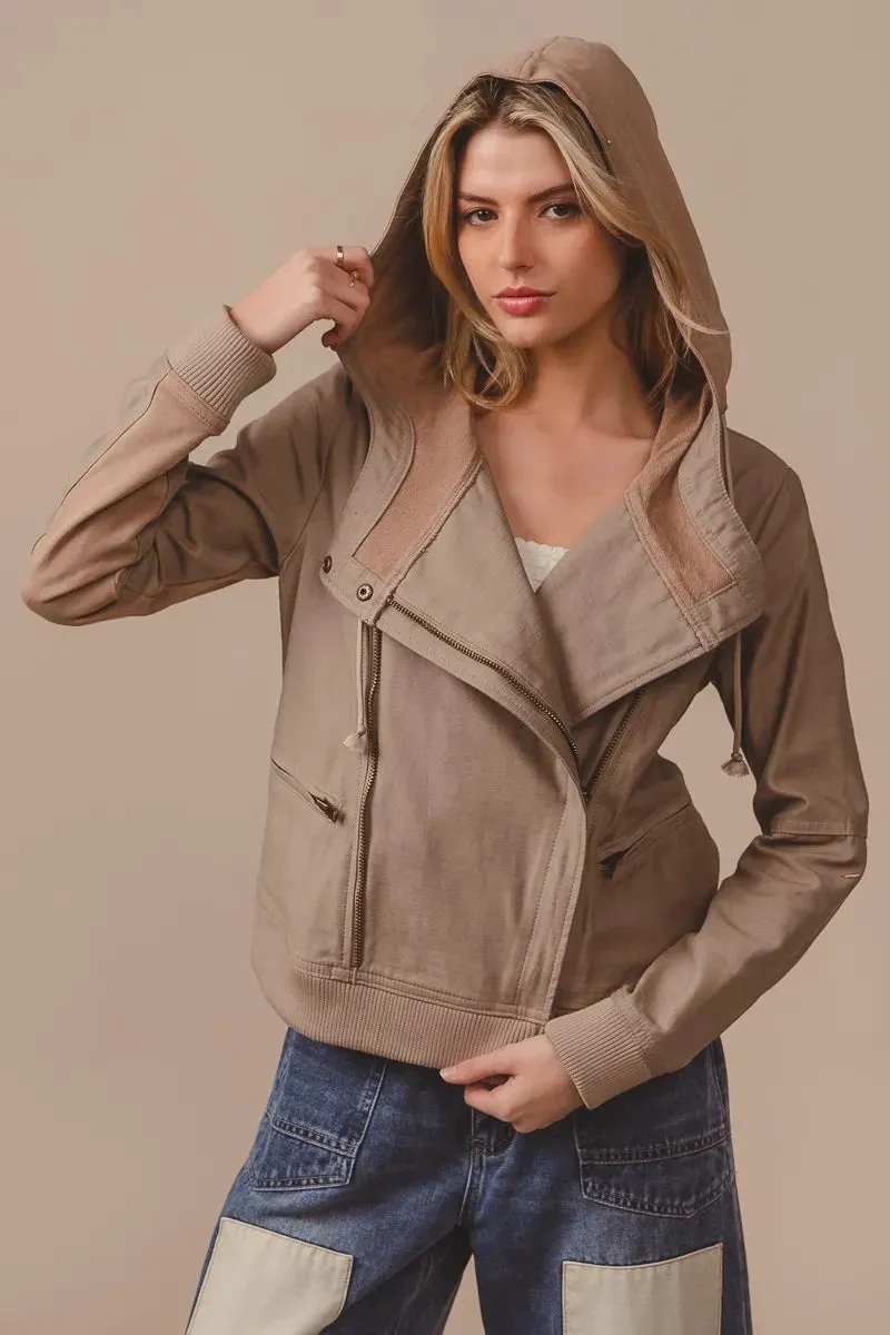BiBi Textured Woven Rider Jacket