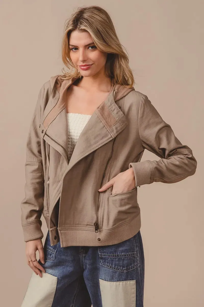 BiBi Textured Woven Rider Jacket