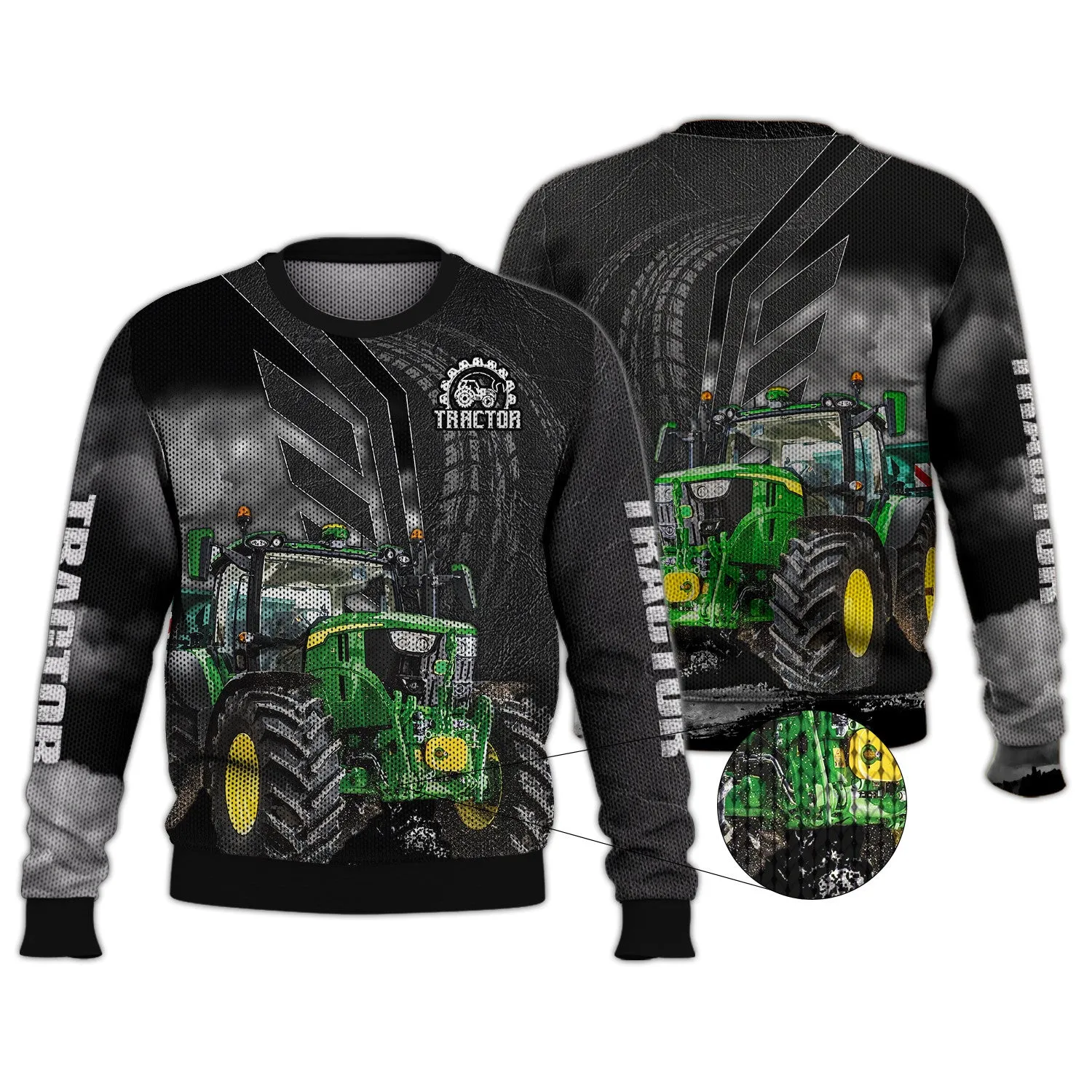 Black 3D Tractor Shirt Truck Driver Shirts Tractor 3D Hoodie, 3D Zipper Hoodie,...