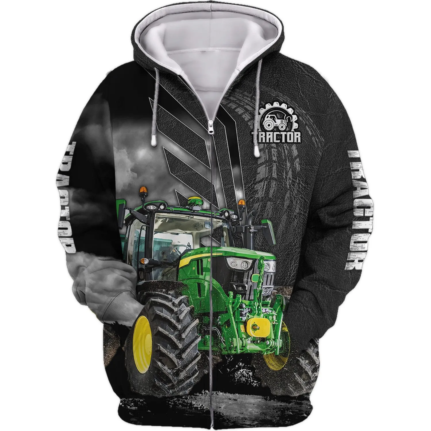 Black 3D Tractor Shirt Truck Driver Shirts Tractor 3D Hoodie, 3D Zipper Hoodie,...