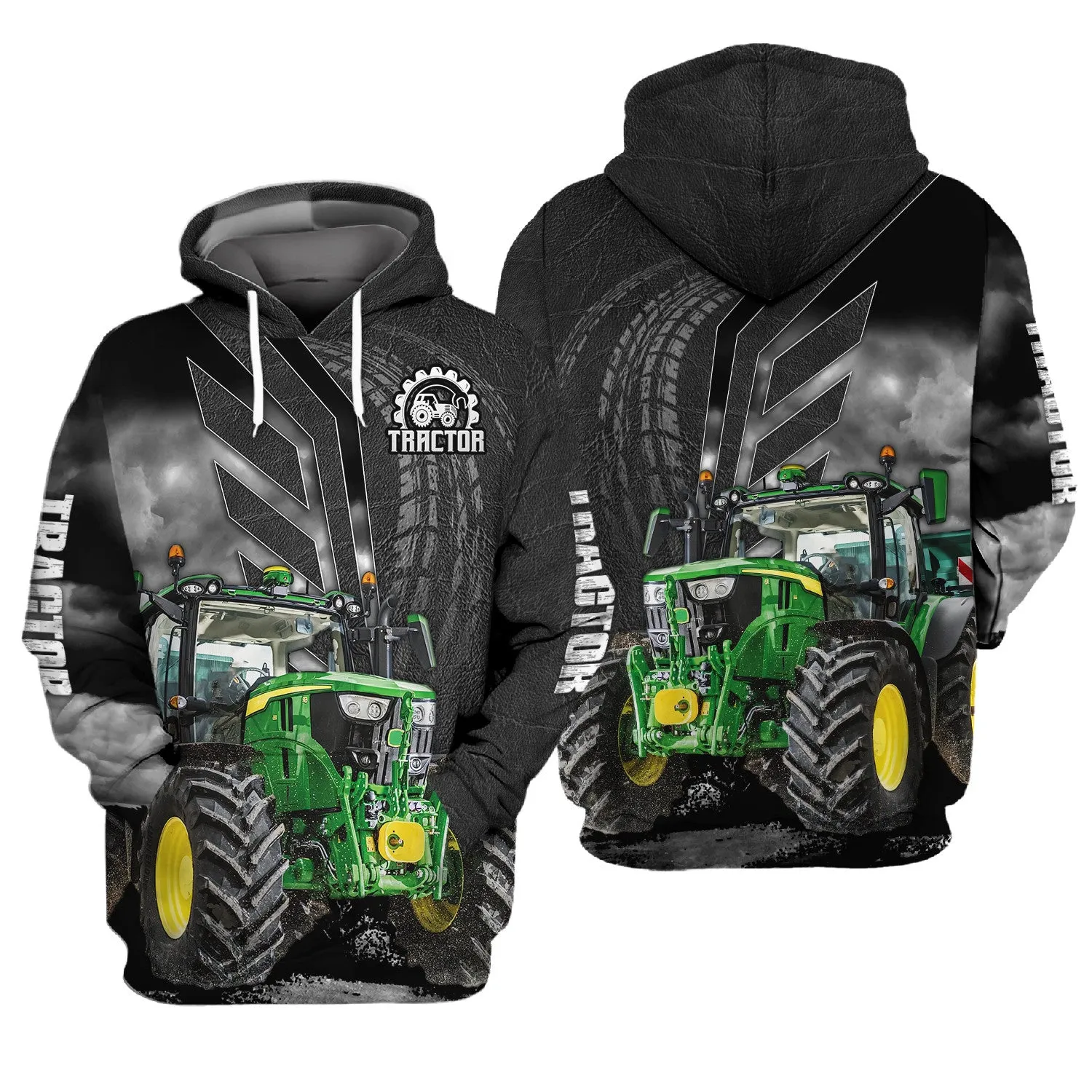 Black 3D Tractor Shirt Truck Driver Shirts Tractor 3D Hoodie, 3D Zipper Hoodie,...