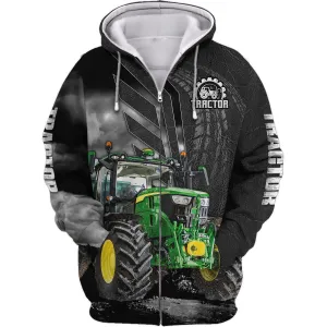 Black 3D Tractor Shirt Truck Driver Shirts Tractor 3D Hoodie, 3D Zipper Hoodie,...