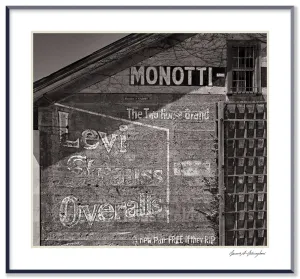 Black and White Photograph, Levi Strauss Wall Sign, CA