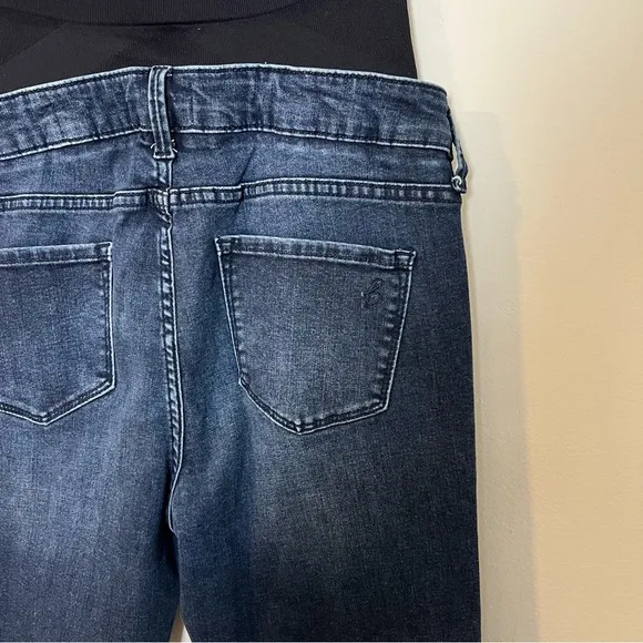 BLANQI DENIM- Maternity Belly Support Skinny Jeans Postpartum Medium Wash