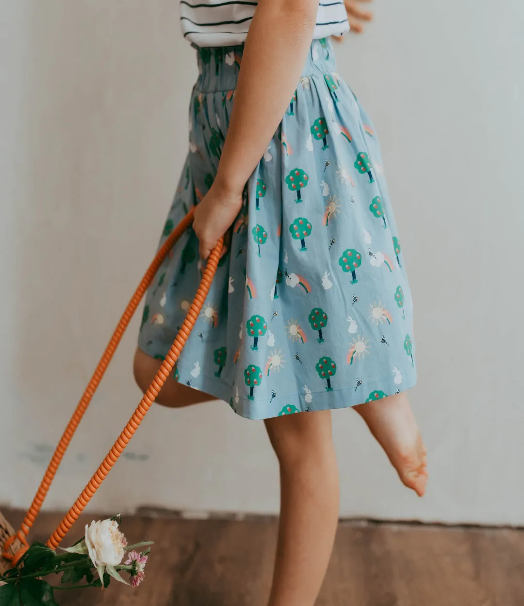 Blue Bunny Print Skirt