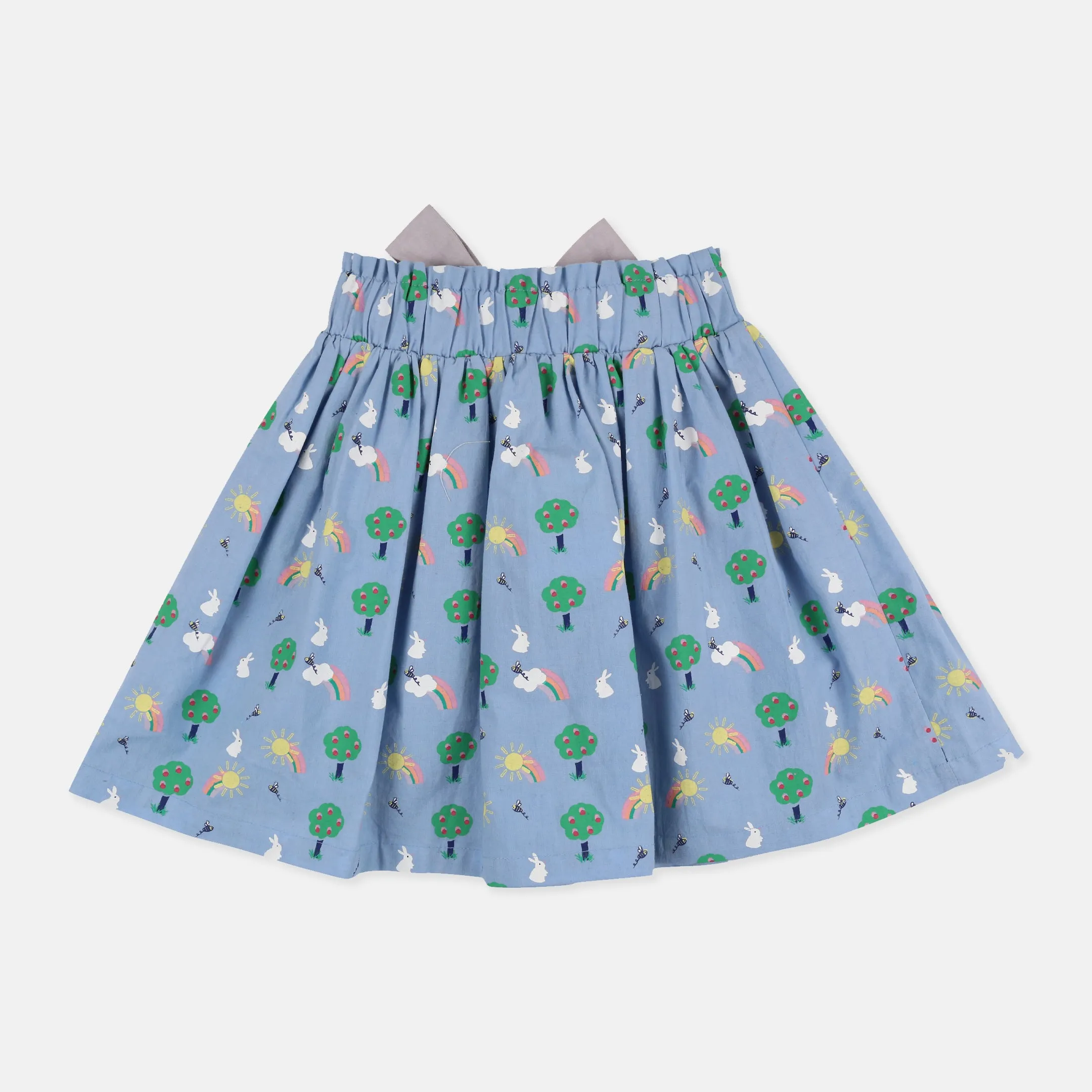 Blue Bunny Print Skirt