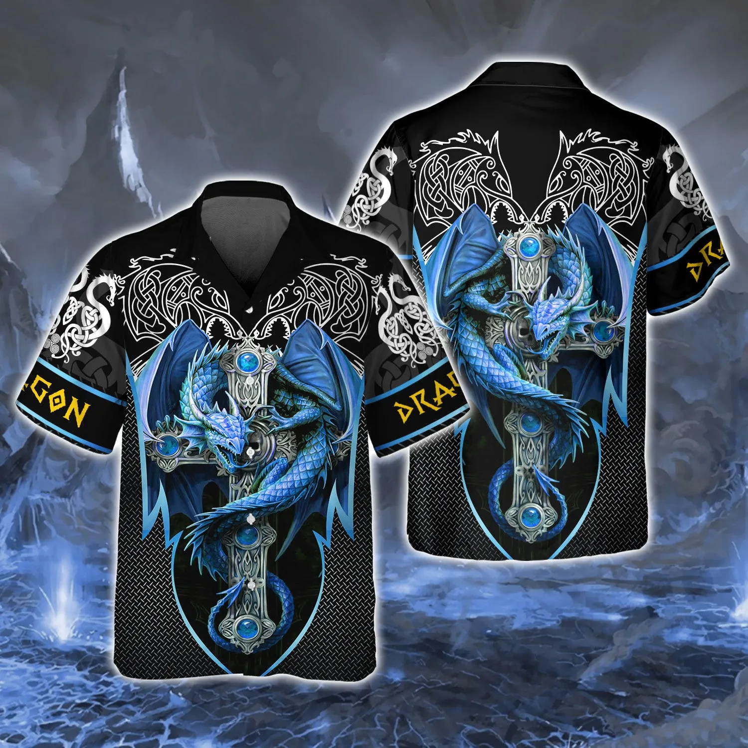 Blue Dragon Tattoo 3D Full Print Shirts