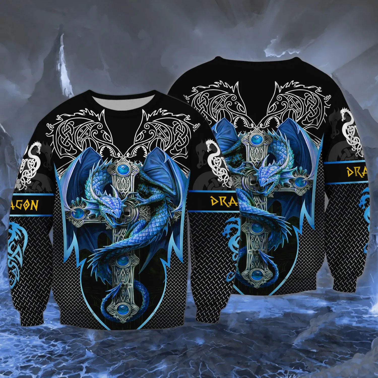 Blue Dragon Tattoo 3D Full Print Shirts