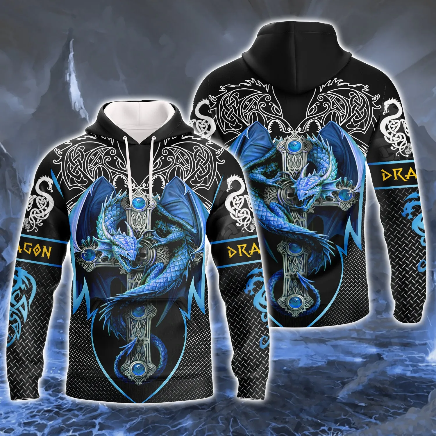 Blue Dragon Tattoo 3D Full Print Shirts