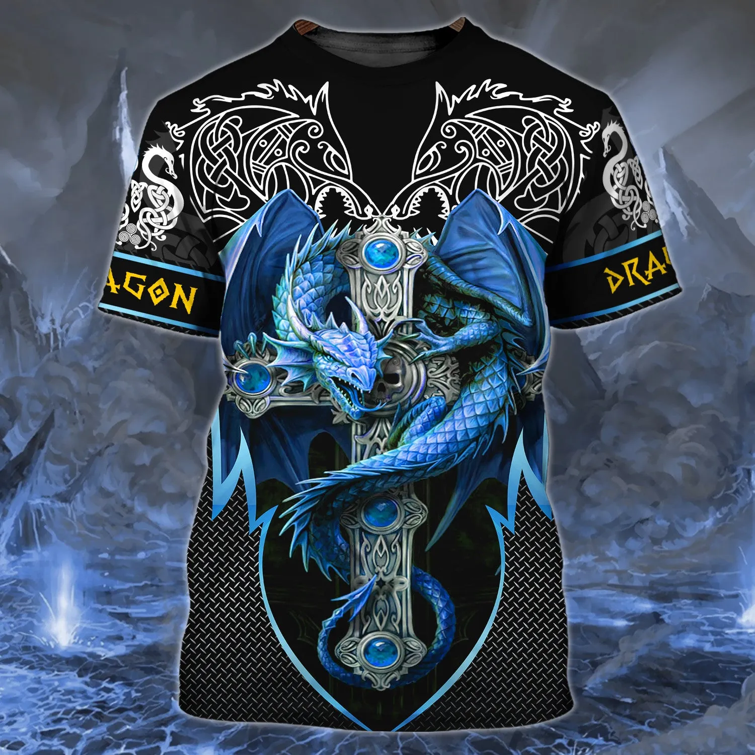 Blue Dragon Tattoo 3D Full Print Shirts