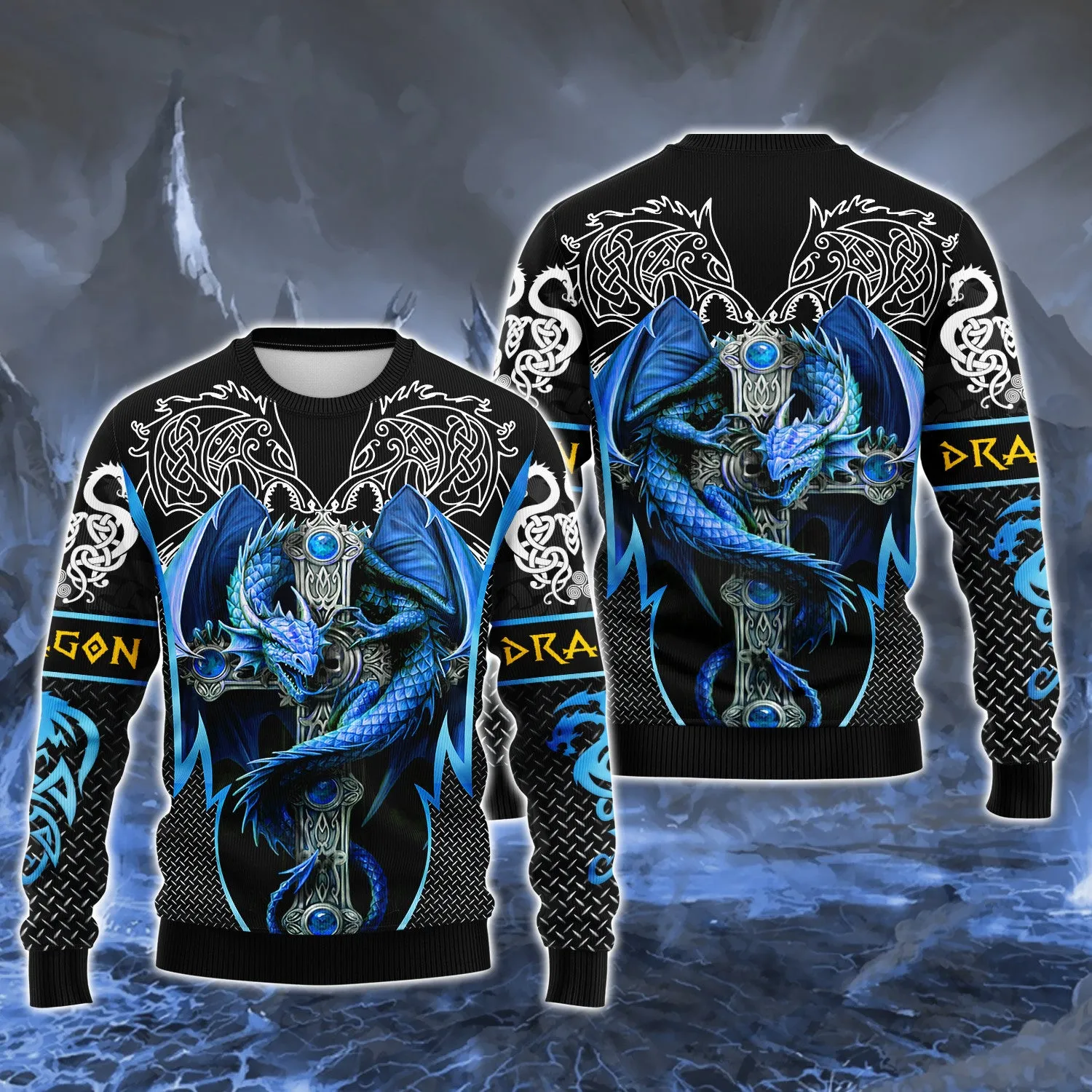 Blue Dragon Tattoo 3D Full Print Shirts