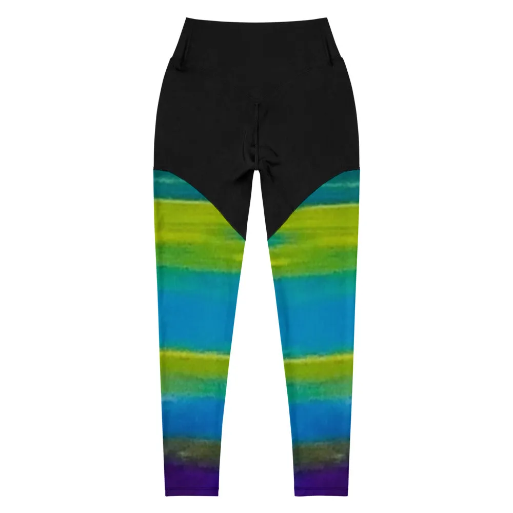 Blue Wave 2 Sports Leggings