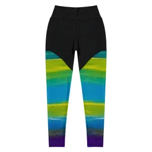 Blue Wave 2 Sports Leggings
