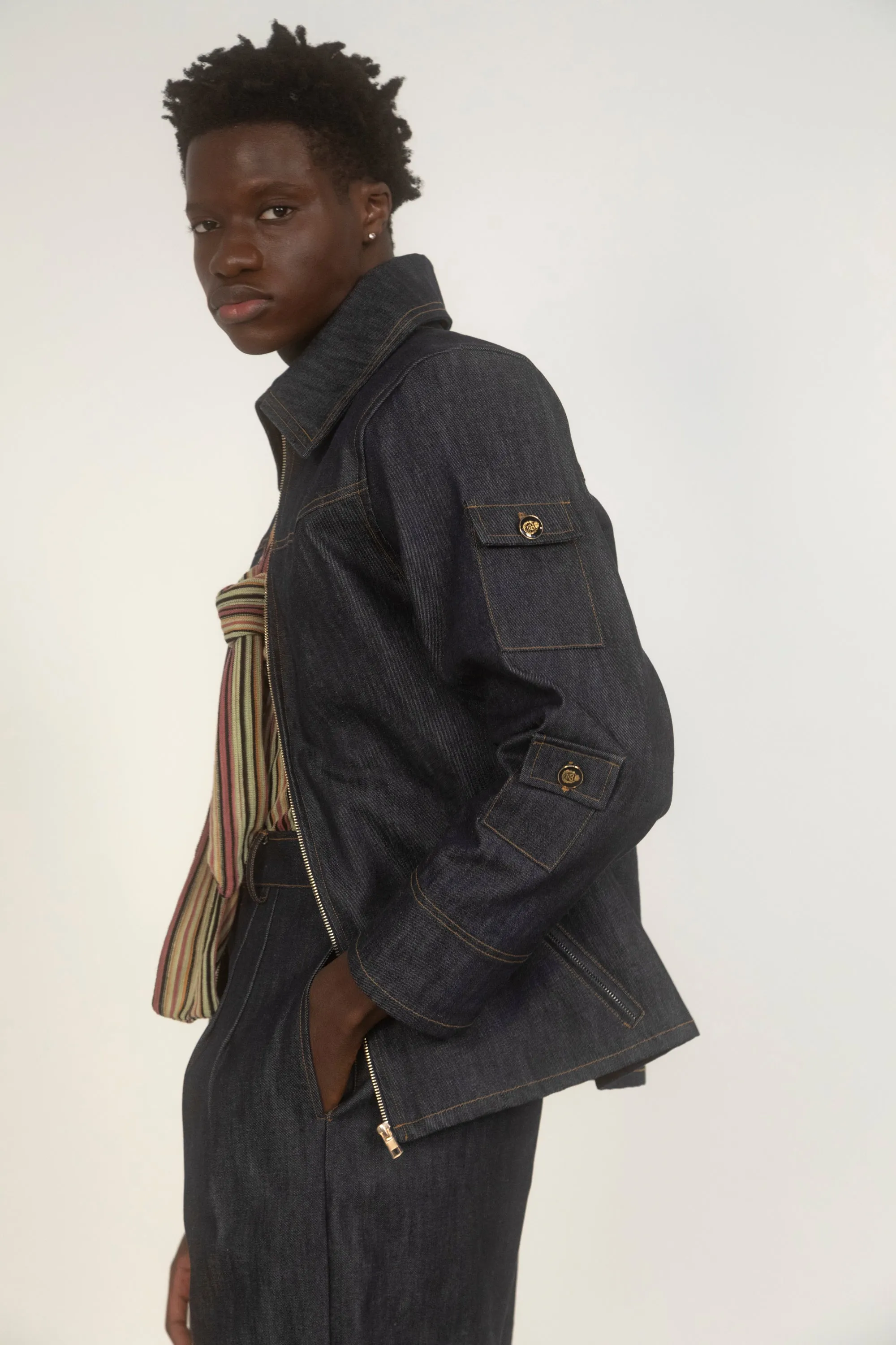 Blues Man Lumber Jacket - Blue Denim-Pre-Order
