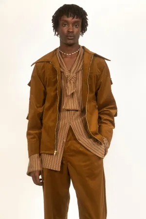 Blues Man Lumber Jacket - Brown Stretch Twill-Pre-Order