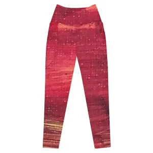 Blush Crossover leggings with pockets