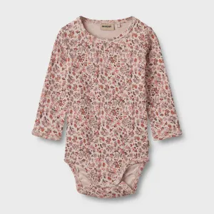 Body L/S Liv in Pale Rose Flowers