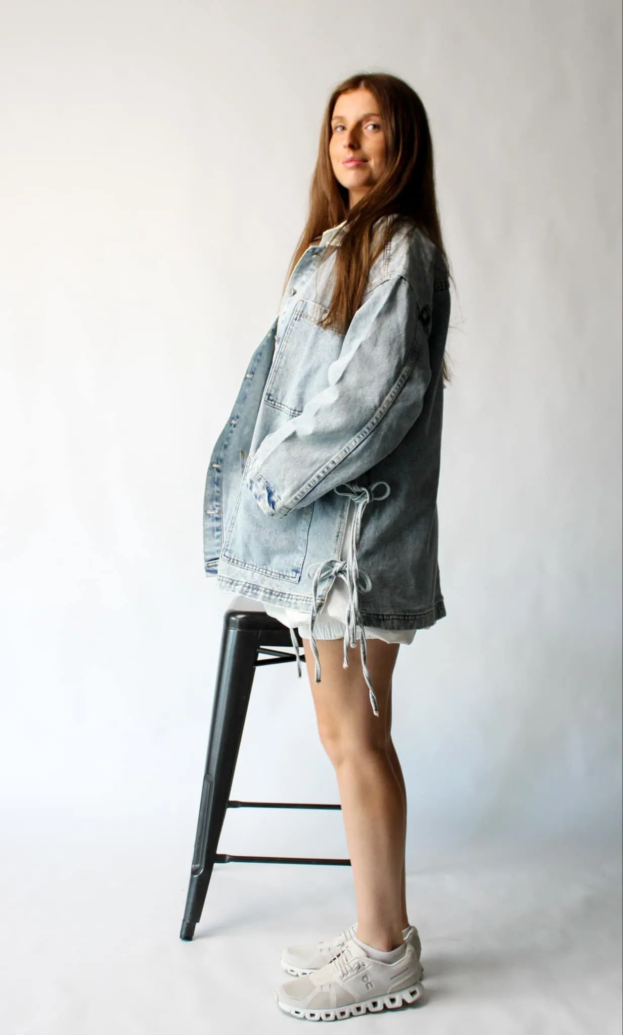 Boho Side Tie Denim Jacket