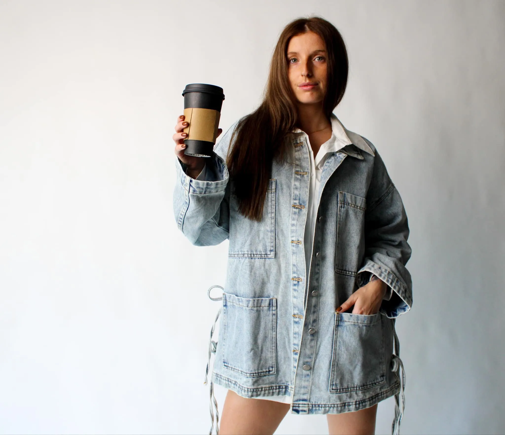 Boho Side Tie Denim Jacket