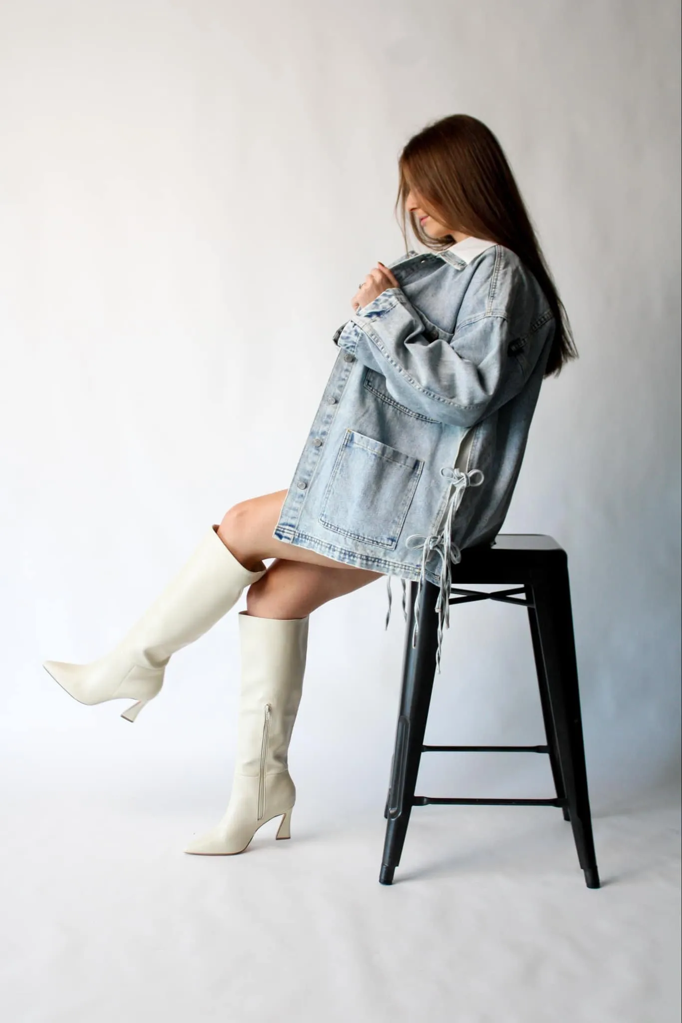 Boho Side Tie Denim Jacket