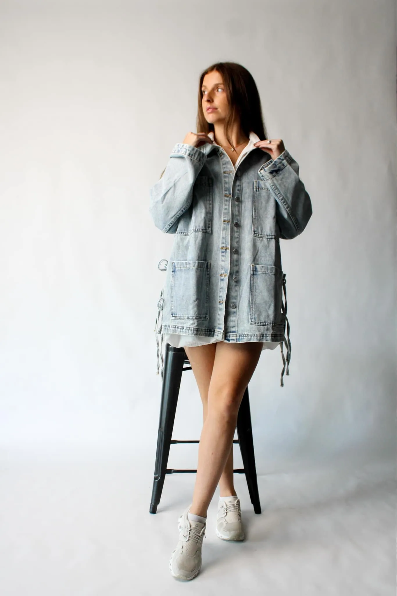 Boho Side Tie Denim Jacket