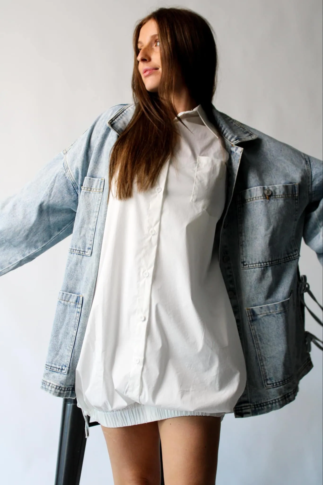 Boho Side Tie Denim Jacket