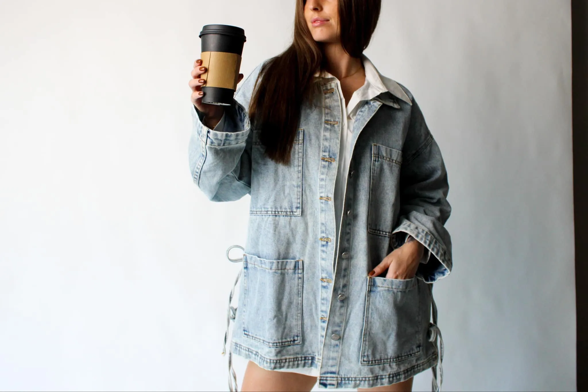 Boho Side Tie Denim Jacket